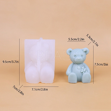 Bear Scented Candle Food Grade Silicone Molds PW-WG48046-01-1