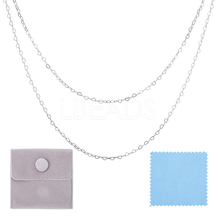925 Sterling Silver Heart Link Chains STER-TA0001-35-1