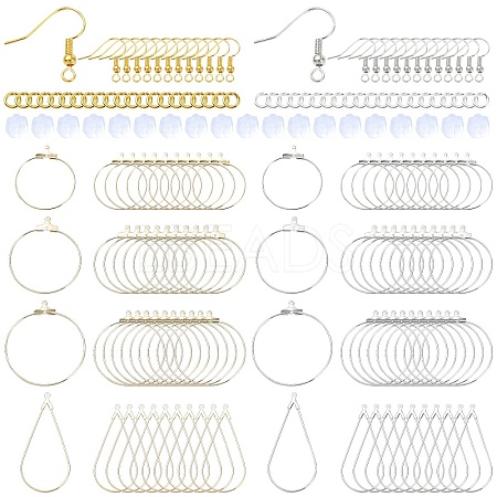 DIY Brass Geometric Hoop Earring Making Kit DIY-YW0008-60-1