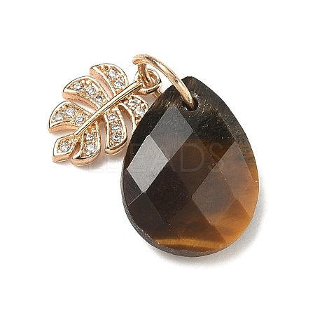 Natural Tiger Eye Pendants G-K422-02KCG-05-1