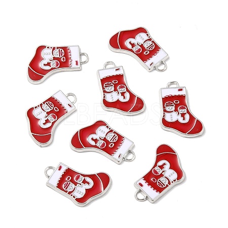 Alloy Enamel Pendants ENAM-P030-4P-1