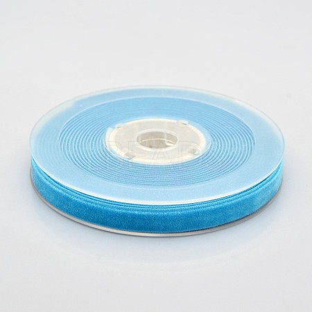 Polyester Velvet Ribbon for Gift Packing and Festival Decoration SRIB-M001-10mm-340-1