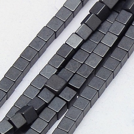 Electroplate Non-magnetic Synthetic Hematite Beads Strands X-G-J170B-2x2mm-03-1