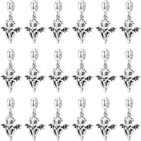 CHGCRAFT 36Pcs Tibetan Style Alloy European Dangle Charms FIND-CA0005-60-1