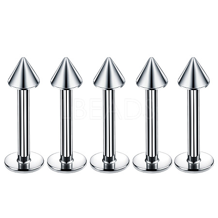 304 Stainless Steel Cone Internally Threaded Labrets for Women Men WG9B6EB-05-1