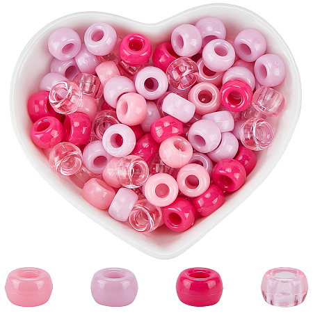 800Pcs 4 Colors Plastic Beads Sets KY-SP0001-24D-1