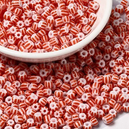 6/0 Opaque Colours Seep Glass Seed Beads X-SEED-F003-04A-14-1