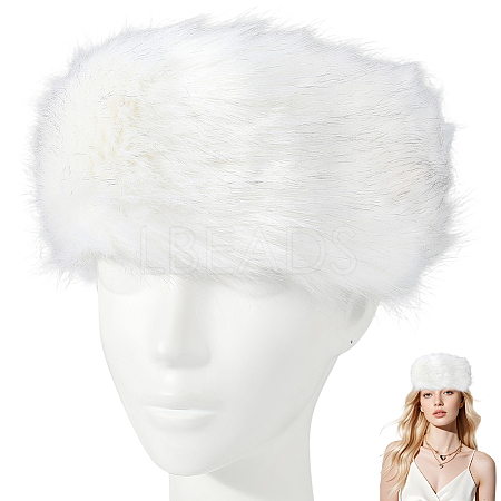 1Pc Faux Fur Fiber Yarn Warmer Headbands COHT-CY0001-01D-1