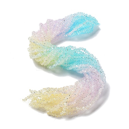 Transparent Glass Bead Strands GLAA-H023-03O-1