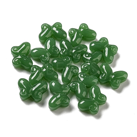 Imitation Jade Glass Beads GLAA-D017-01A-1