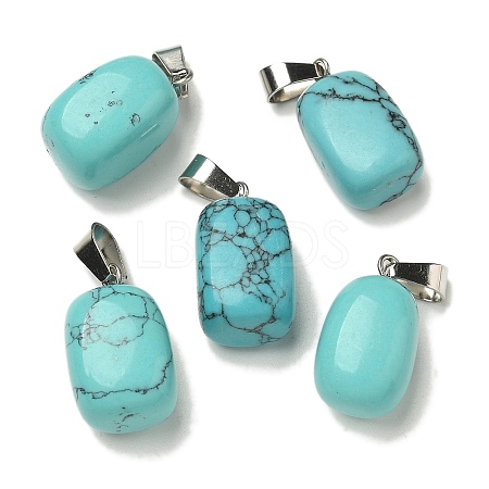 Synthetic Turquoise Pendants G-Z067-03P-03-1