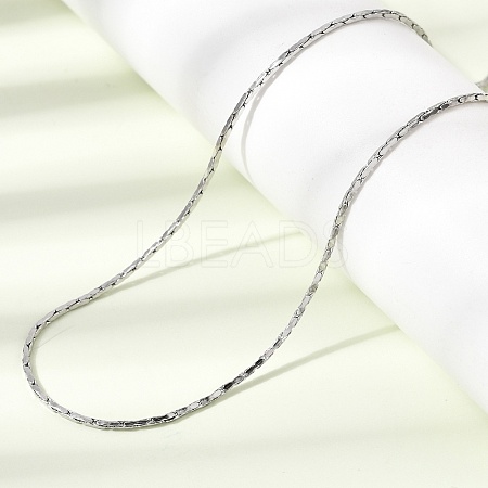 1.3MM 304 Stainless Steel Boston Link Chains Necklaces for Women Men NJEW-Z115-12P-03-1