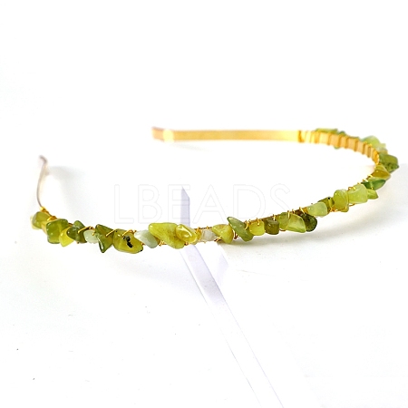 Natural Jade Hair Bands PW-WGC1C33-21-1