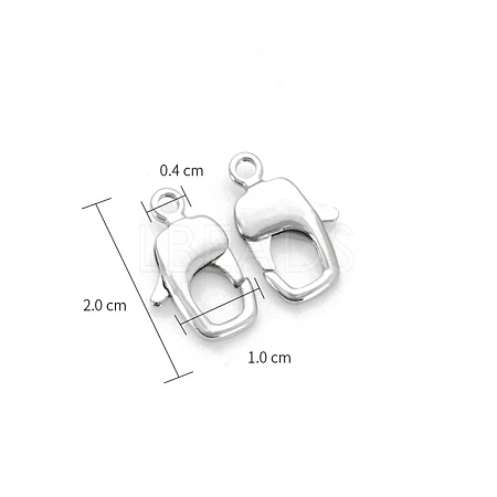 Alloy Lobster Claw Clasps PW-WGCF2F8-04-1