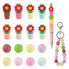 24Pcs 16 Styles Silicone Beads SIL-TA0003-03-1