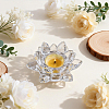 Lotus Shape Glass Candle Holder DJEW-WH0039-176A-4