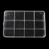 12 Grids Transparent Plastic Bead Storage Boxes with Lid CON-F021-01-1