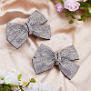 2Pcs Bowknot Rhinestone Hair Barrettes PHAR-HS0001-05-5