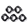 Spray Painted CCB Plastic Linking Rings CCB-Q091-019B-1