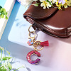 Alloy Resin Butterfly Keychains KEYC-TADJ0002-02G-C-5