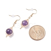 Natural Amethyst Braided Dangle Earring EJEW-JE04845-01-4