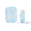 Transparent Spray Painted Glass Beads GLAA-I050-08D-3