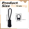 24Pcs 2 Styles Iron Replacement Zipper Sliders & Plastic Zipper Puller Set FIND-LP0003-78-2