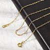 Brass Cable Chain Necklaces X-SW028-G-1