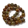 Faceted Natural Dragon Veins Agate Beads Strands G-F447-12mm-L09-3