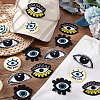  20Pcs 4 Styles Evil Eye Cotton Embroidery Iron on Clothing Patches DIY-NB0010-14-4