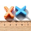 UV Plating Opaque Acrylic European Beads SACR-Z007-01X-3
