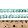Anti-Tarnish Electroplate Rondelle Glass Beads Strands EGLA-T021-4mm-17-07-4