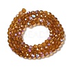 Electroplate Transparent Glass Beads Strands EGLA-A035-T4mm-L04-2