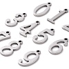 10Pcs 201 Stainless Steel Pendants STAS-R108-1-3