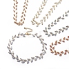 Electroplate Faceted Oval Glass Beaded Necklaces NJEW-JN02625-1