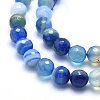 Natural Striped Agate/Banded Agate Beads G-J371-01-8mm-4