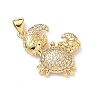 Brass Micro Pave Cubic Zirconia Pendants KK-P330-01A-G-1
