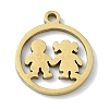 304 Stainless Steel Charms STAS-C097-37G-1