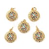 Brass Micro Pave Cubic Zirconia Pendants ZIRC-P092-010G-02-RS-1