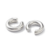 Rack Plating Brass Ring Cuff Earrings for Women EJEW-H135-01P-02-2