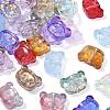 100Pcs Spray Painted Transparent Glass Beads GLAA-CJ0002-19-1