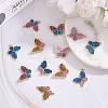 20Pcs Butterfly Alloy Enamel Pendants & Links Connectors JX228A-3