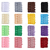 DICOSMETIC 16 Yards 16 Colors Polyester Flower Lace Ribbon OCOR-DC0001-04-1