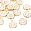 Golden Plated Alloy Charms LS-ENAM-S118-01U-4