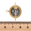 Natural Labradorite Copper Wire Wrapped Pendants PALLOY-TA00426-04-3