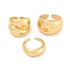 3Pcs Alloy Open Cuff Rings Kit for Women RJEW-K260-04G-2