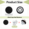 24 Bags Flat Round Cloth Cap Nail Buttons BUTT-BC0001-21A-2