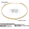 White Shell Pearl 316L Surgical Stainless Steel Woven Beaded Necklaces for Women WG11D7A-03-1