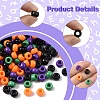 800Pcs 4 Colors Opaque Plastic Beads KY-FS0001-41-3