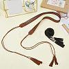 2Pcs 2 Colors Bohemian Imitation Leather Tassel Wrap Chain Belts AJEW-CL0003-47B-4